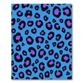 Bold Blue Purple Leopard Spots Rug