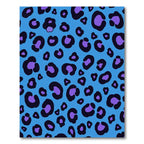 Bold Blue Purple Leopard Spots Rug