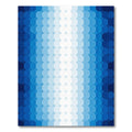 Graduated Blue Hexagon Stripe Rug