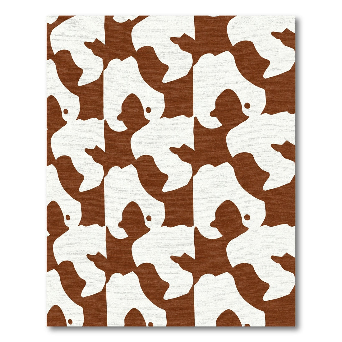 Brown White Organic Abstract Blocks Rug