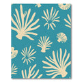 Oceanic Teal Fan Coral Rug