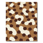Brown Cream Spotted Blob Contemporary Rug
