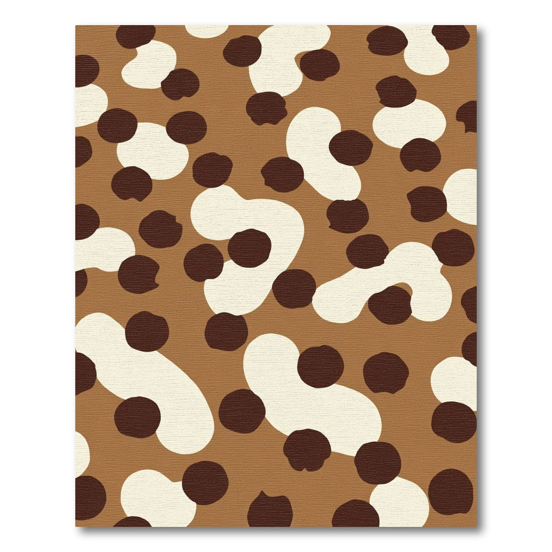 Brown Cream Spotted Blob Contemporary Rug