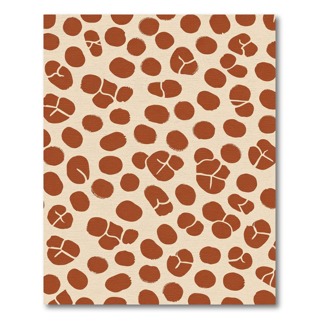 Earthy Brown Abstract Clusters Organic Rug