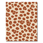 Earthy Brown Abstract Clusters Organic Rug