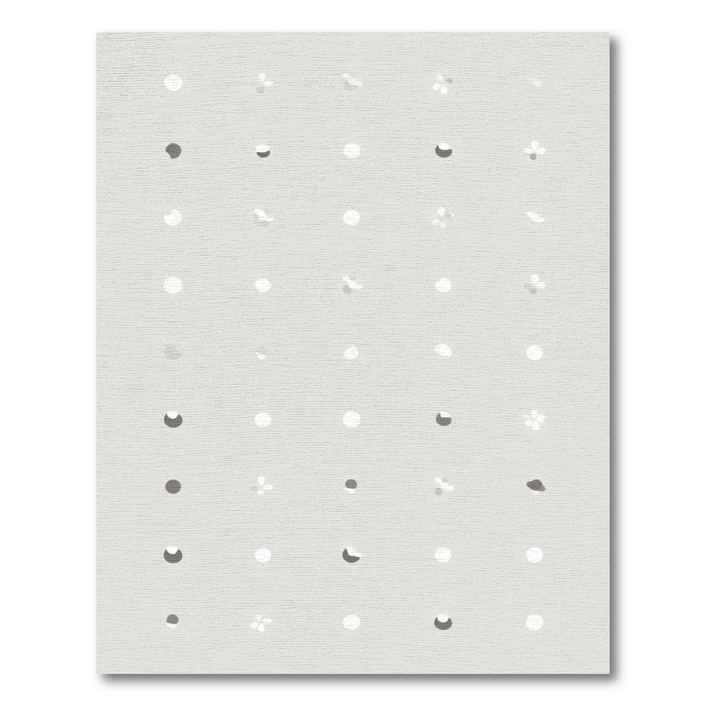 Minimalist Gray Tiny Floral Dots Rug