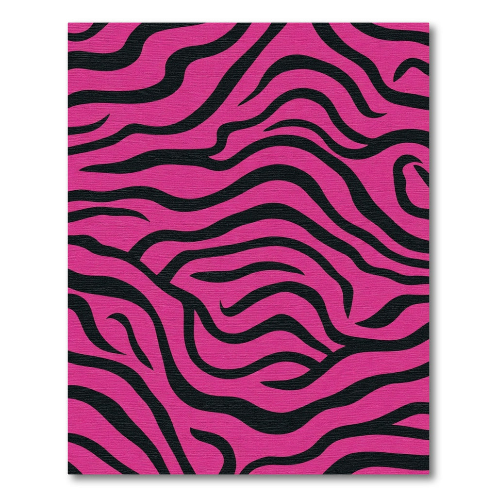 Hot Pink Black Zebra Stripe Rug