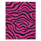 Hot Pink Black Zebra Stripe Rug