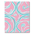 Pink and Aqua Swirl Curvy Rug