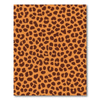 Bold Orange Leopard Spots Rug