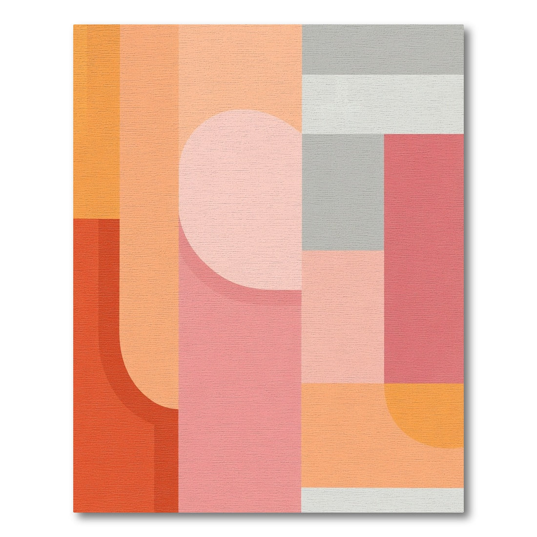 Soft Geometric Pastel Mid-Century Modern Rug