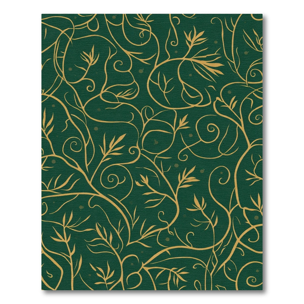 Golden Vine Botanical Forest Rug
