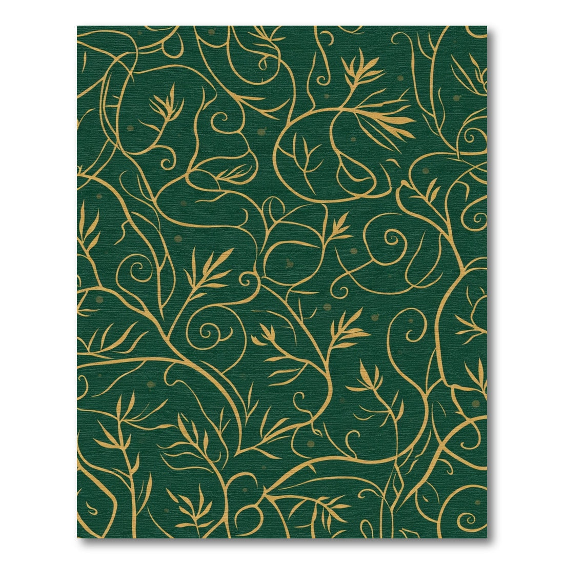 Golden Vine Botanical Forest Rug