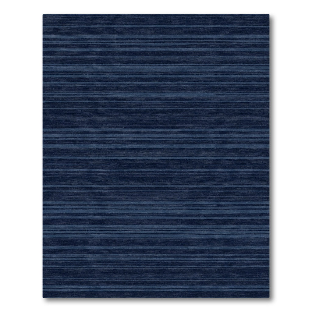 Midnight Blue Textured Stripe Rug