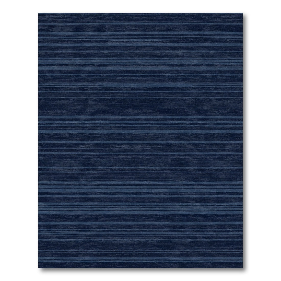 Midnight Blue Textured Stripe Rug