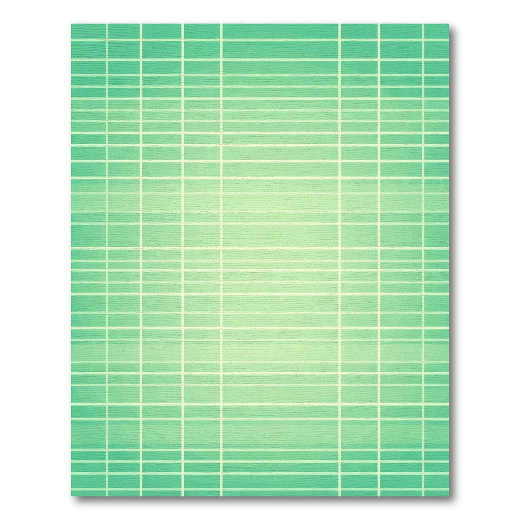 Cool Mint Grid Lines Rug