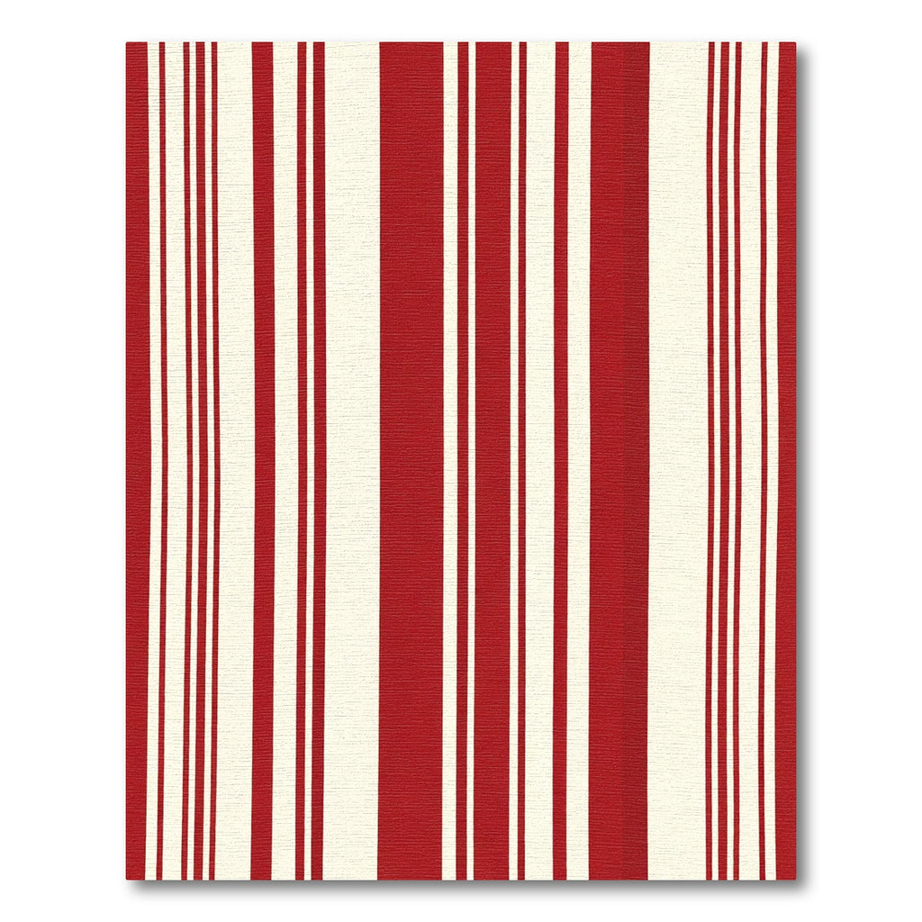 Bold Red Cream Stripe Collection Rug