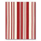 Bold Red Cream Stripe Collection Rug