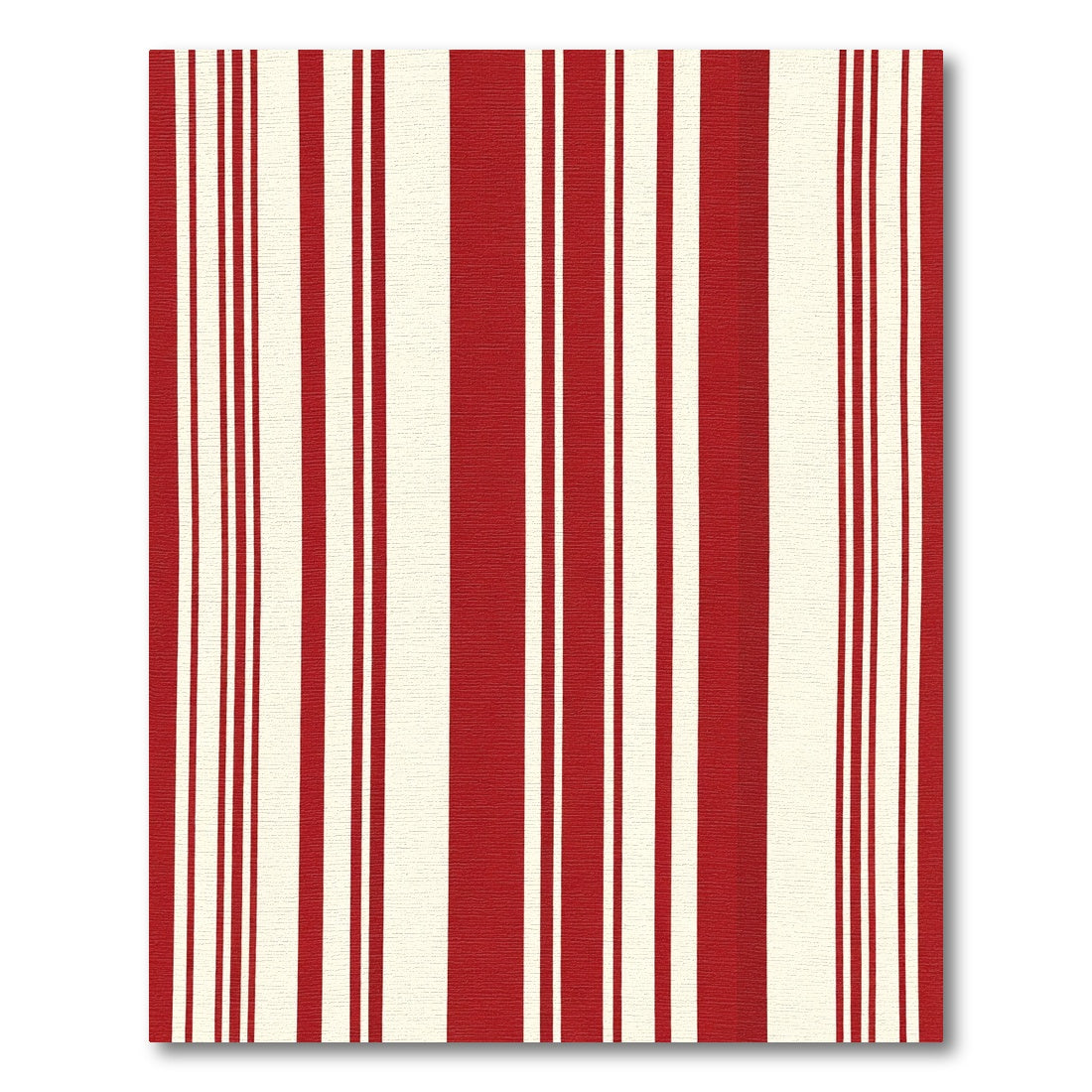 Bold Red Cream Stripe Collection Rug