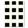 Bold Black White Grid Squares Rug