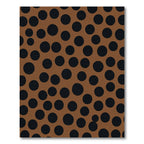 Brown Black Polka Dot Circles Rug