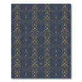 Ornate Gold Geometric Damask Rug