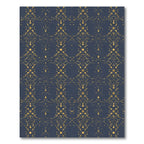 Ornate Gold Geometric Damask Rug