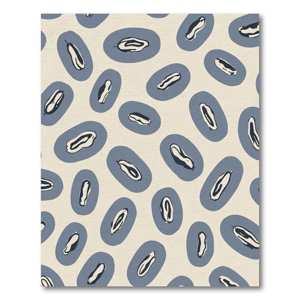Blue Abstract Oval Shapes Rug