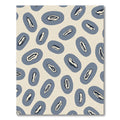 Blue Abstract Oval Shapes Rug