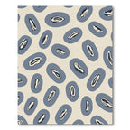 Blue Abstract Oval Shapes Rug