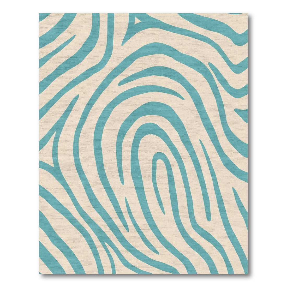 Aqua Cream Abstract Stripe Rug