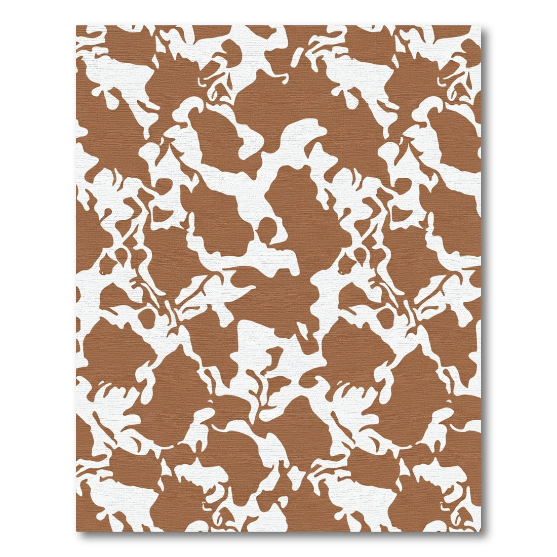 Brown White Abstract Splatter Rug