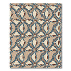 Earthy Abstract Interlocking Diamond Rug
