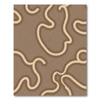 Retro Neutral Swirl Stripe Rug
