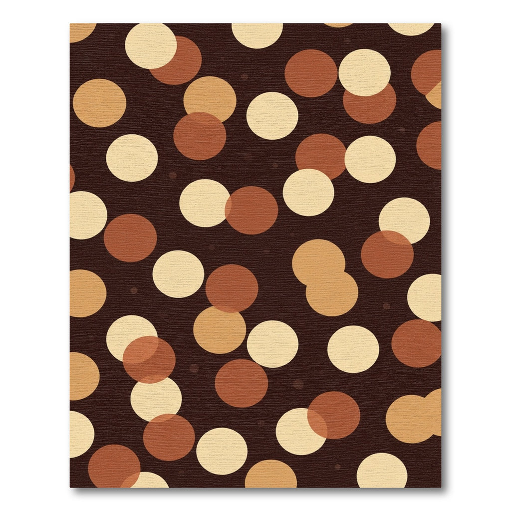 Brown Earthy Tone Gradient Circles Rug