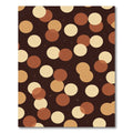Brown Earthy Tone Gradient Circles Rug