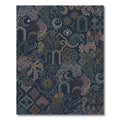 Dark Blue Mystical Arc Symbols Rug