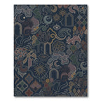 Dark Blue Mystical Arc Symbols Rug