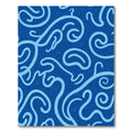 Oceanic Blue Swirls Abstract Rug