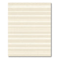 Cream and White Horizontal Stripe Rug