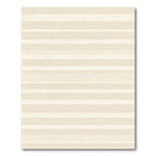 Cream and White Horizontal Stripe Rug
