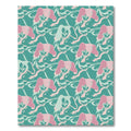 Pink Teal Abstract Flowing Orchid Rug