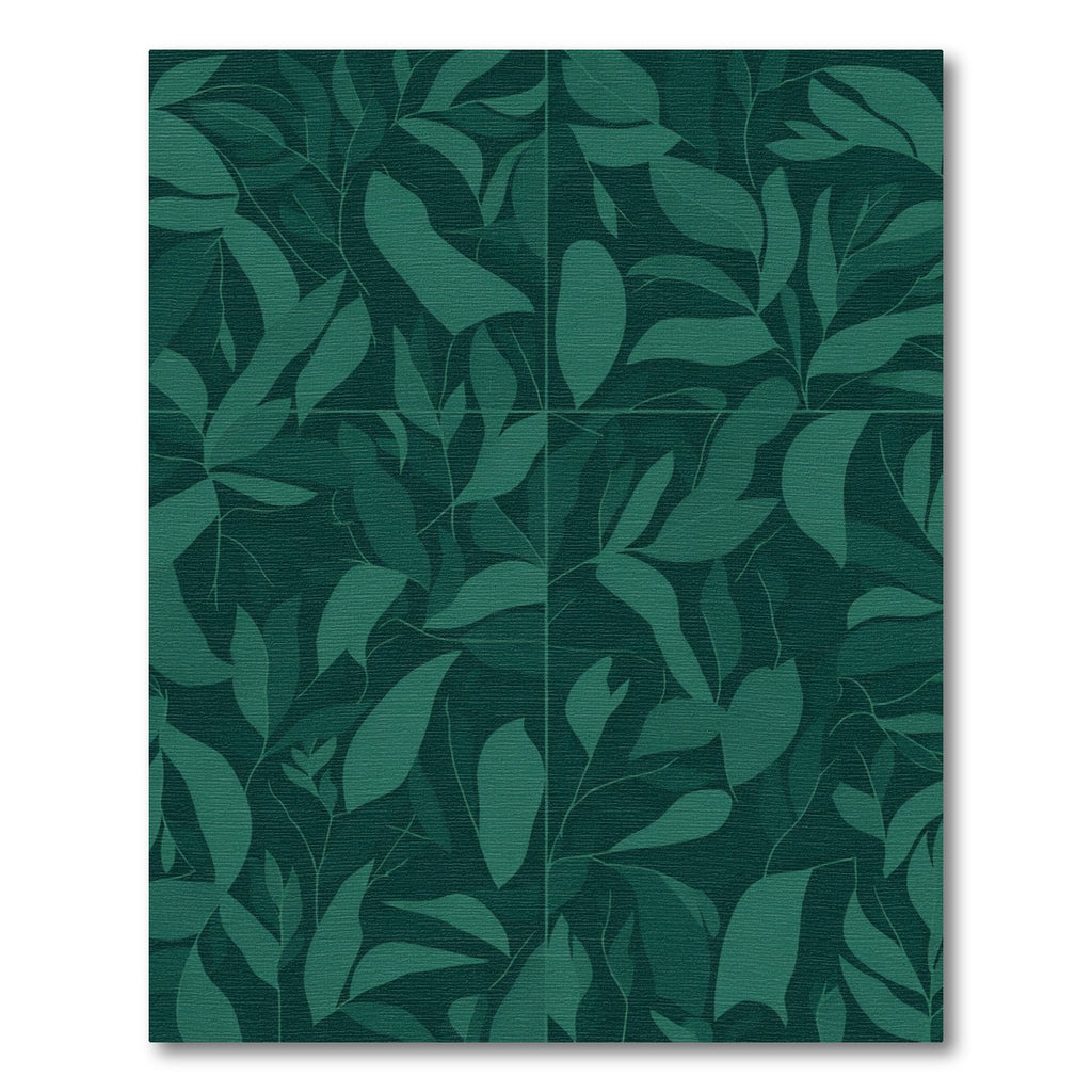 Deep Forest Green Leafy Vines Rug