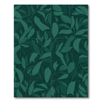 Deep Forest Green Leafy Vines Rug