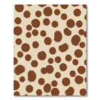Brown Polka Dot Scattered Texture Rug