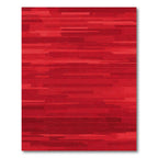 Crimson Red Horizontal Stripe Texture Rug