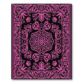 Hot Pink Floral Intricate Mandala Rug