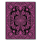 Hot Pink Floral Intricate Mandala Rug