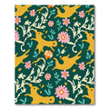 Golden Fox And Pink Flower Field Rug