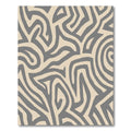 Abstract Beige Grey Maze Lines Rug